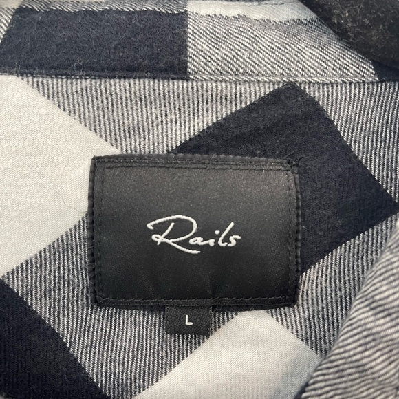 Rails black and white flannel blouse - Picture 2 of 2
